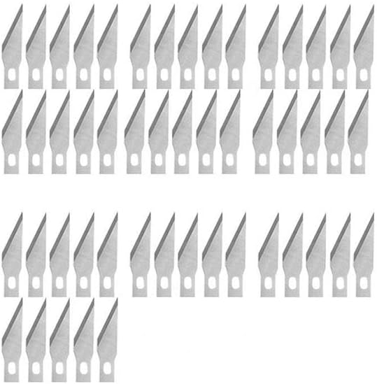 50 יחידות סכין החלפת להבים עמיד גילוף אמנות קרפט החלפת להבי רעיונות כלי קל משקל גילוף קרפט קאטר| | - -